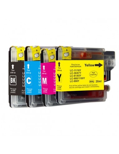 Cartuccia compatibile Giallo Brother LC1100 - LC 980 LC 985 XL