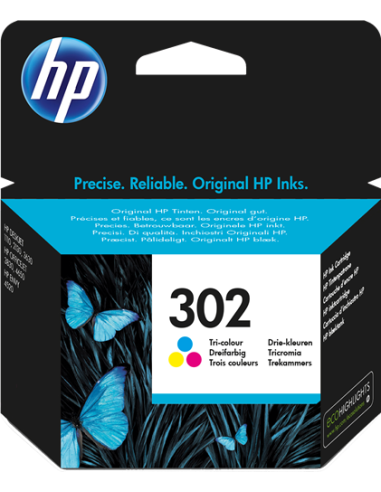 Cartuccia Originale HP 302 | 165PG (CMY) | F6U65AE