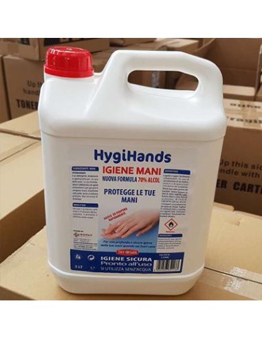 Soluzione GEL igienizzante 5kg Hygihands alcool 70%