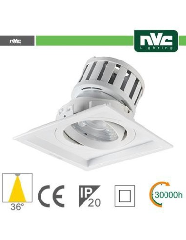 Incasso Multi lampada 24w(1x24w) 3000k 2140lm Angolo 36° PF95