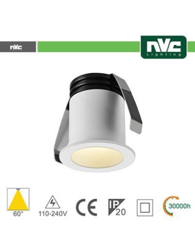 Punto Luce LED 2W 3000K 60° IP20 FORO: 35mm 