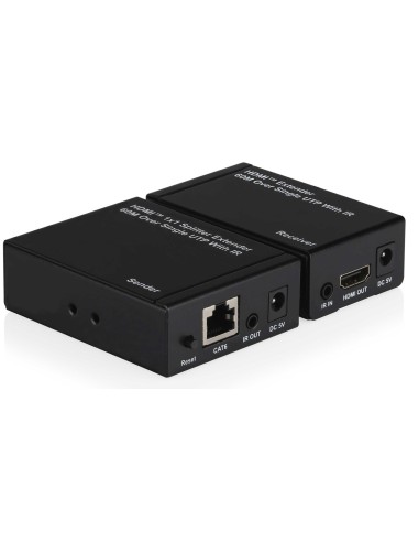 Kit TX-RX Extender HDMI, 60MT UTP, 1080p@60Hz, POE, Loop-Out