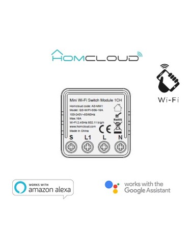 Modulo Interruttore Mini 1CH Wi-Fi da incasso