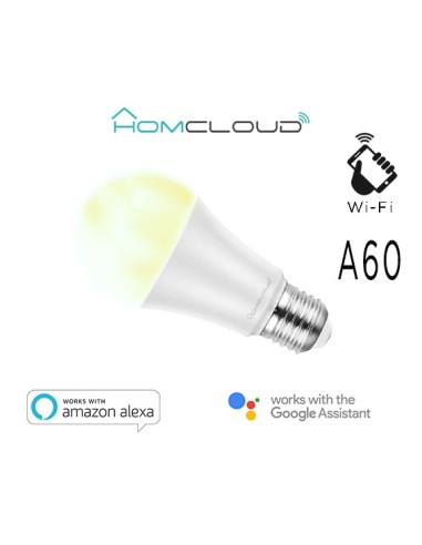 Lampadina Wi-Fi + Bluetooth Bianco CCT E27 A60 dimm