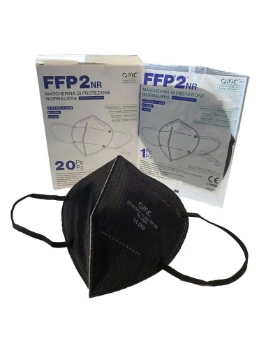 Mascherina protettiva monouso FFP2 -NERA - conf. da 20PZ