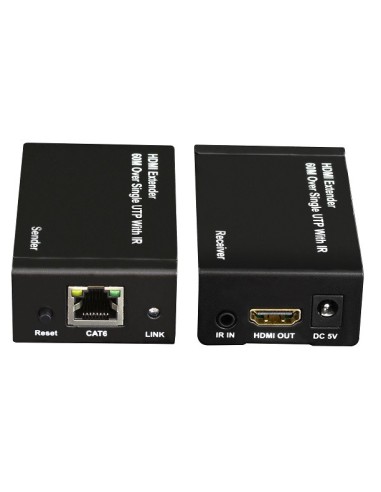 Kit TX-RX Extender HDMI 60MT UTP 1080p 60Hz POE