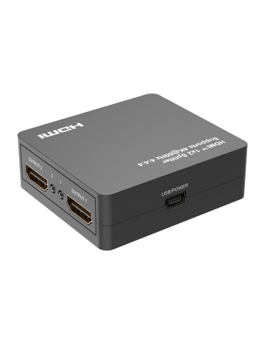 Splitter HDMI 1x2 18G HDMI 2.0 4K 2K 60Hz downscaler 1080P