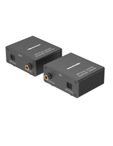 Kit TX-RX Extender Audio TOSLINK SPDIF, 100MT UTP, POE