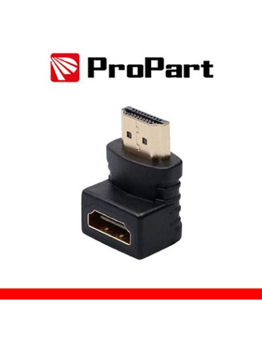 Adattatore Spina HDMI (19PIN) – Presa HDMI (19PIN) 90° dorat