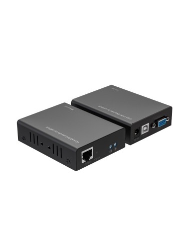 Kit TX-RX Extender VGA e USB,UTP a 300MT, 1080p@60Hz,Loopout