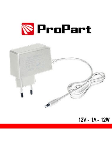 Alimentatore Switching tensione cost 12Vdc 1A (12W) Bianco