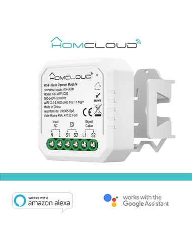 Modulo Cancelli/Garage ed Elettroserrature Wi-Fi 1CH incasso