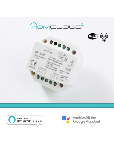 Modulo Smart Pulsante 220V AC 1CHx1.5A Wi-Fi+RF 2.4G