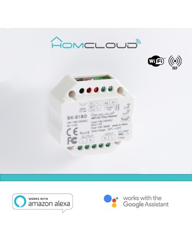 Modulo Smart Dimmer 220V AC Triac 1CHx1.5A Wi-Fi+RF 2.4G