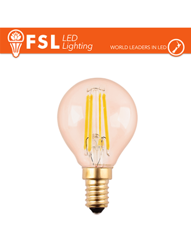 Lampada Sfera Filamento Ambra - 4W 2200K E14 330LM 