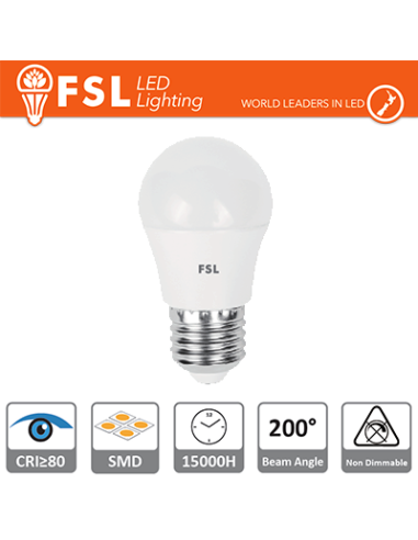 Lampada Sfera - 7,5W 3000K E27