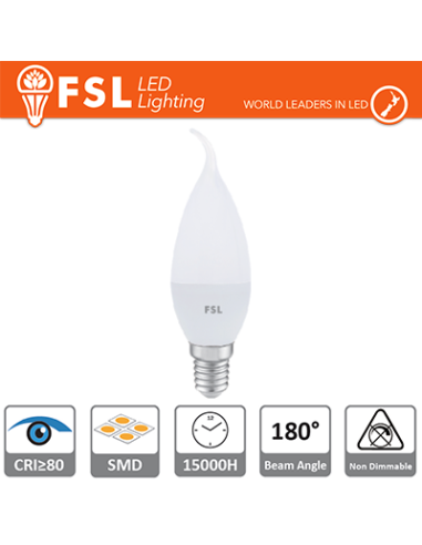 Lampada Colpo di Vento - 5,5W 4000K E14 FSL