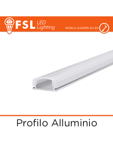 BARRA ALLUMINIO 6063 - U - 2m SILVER