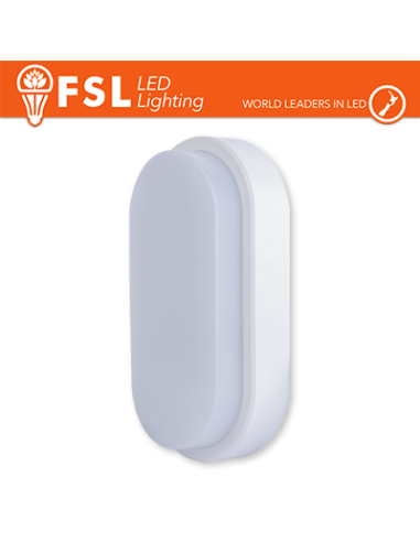 Plafoniera LED OVALE BIANCA 15W 3000K 55*100*200 IP54