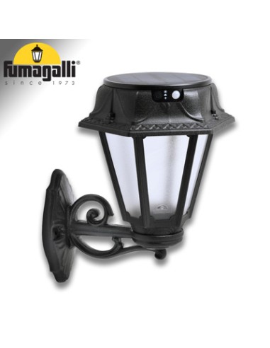 BISSO/ROSETTA NERO SATIN SOLAR LED 150 PIR CCT SET FUMAGALLI