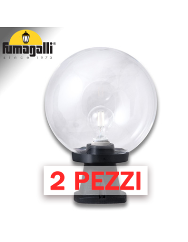 2x pezzi di DISMA/G250 NERO TRASP E27 