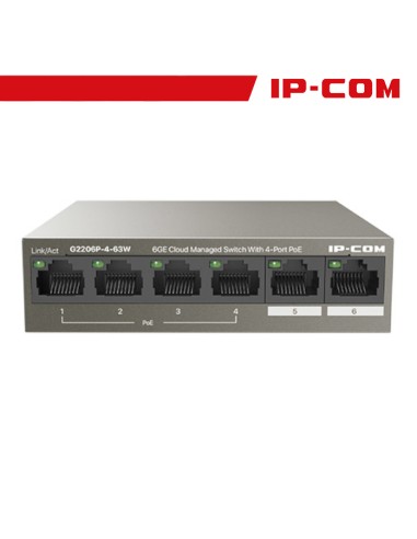 Switch IP-COM Cloud 6GE G2206P 4 porte PoE Gigabit IP-COM