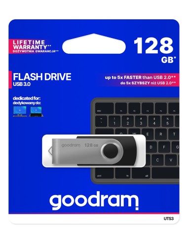 Pendrive GoodRAM 128GB UTS3 BLACK USB 3.0 - retail blister