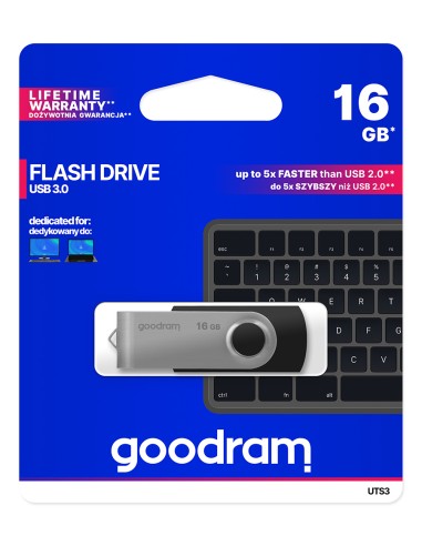 Pendrive GoodRAM 16GB UTS3 BLACK USB 3.0 - retail blister