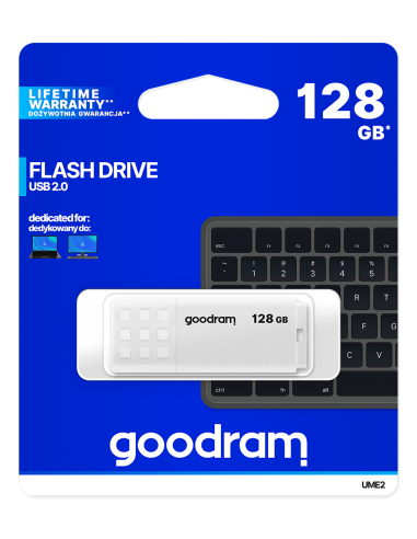 Pendrive GoodRAM 128GB UME2 white USB 2.