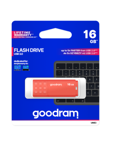 Pendrive GoodRAM 16GB UME3 orange USB 3.0 - retail blister