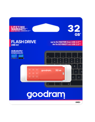 Pendrive GoodRAM 32GB UME3 orange USB 3.0 - retail blister