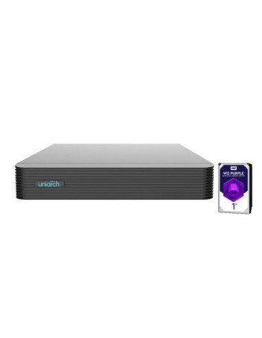 NVR Uniarch 4 Canali 8 Megapixel, senza Poe,1 HardDisk 1TB