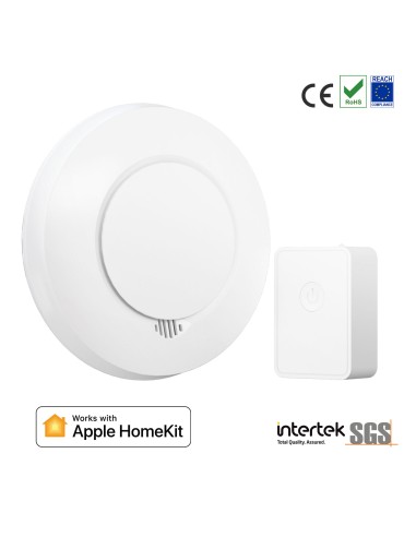 Meross KIT Rilevatore Fumo Smart RF + Hub Wi-Fi [EN 14604] - Apple HomeKit 