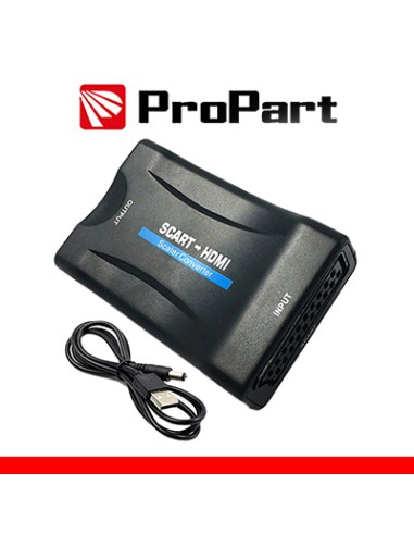 Adattatore/ Convertitore Scart - HDMI Nero 720P/1080P FullHD PROPART