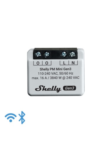 Shelly Mini PM Gen 3 - Smart Relay 16A AC WiFi/BT + PM Shelly