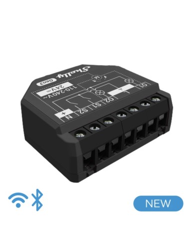 Shelly Plus 2PM Gen 3 - Smart Relay Tapparelle 16A AC/DC WiFi + PM