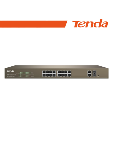 Tenda Switch PoE Web Smart 16 Porte 10/100+2Gb+2SFP - TEF1218P-16-250W