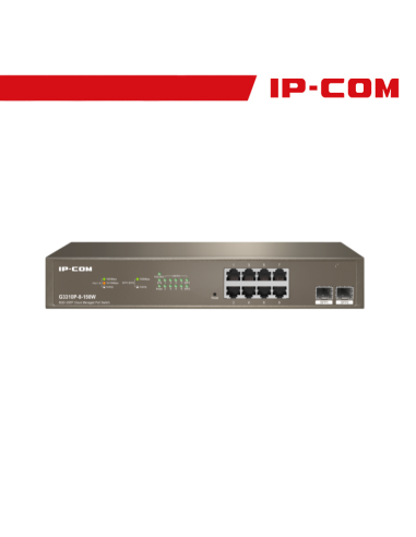 IP-COM Switch PoE Cloud Managed 8GE+2SFP 150W - G3310P-8-150W