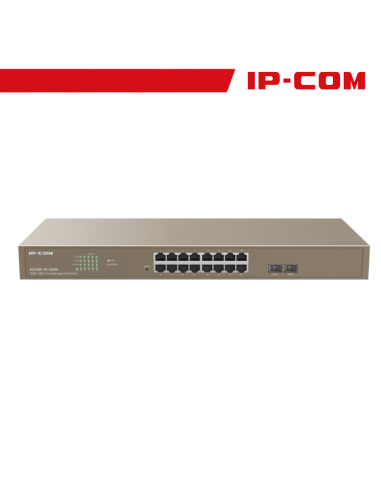 IP-COM Switch PoE Rack Cloud Managed L2 16 Port GE + 2SFP - G3318P-16-250W IP-COM