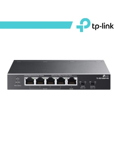 TP-Link 5-Porte Gigabit Desktop PoE+ Switch con 1-Port PoE++ In e 4-Port PoE+Out