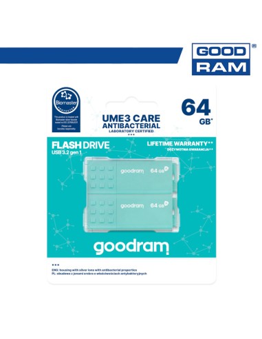 Pendrive GoodRAM 64GB UME3 CARE - ANTIBATTERICA - USB 3.0 - 2-pack GOODRAM