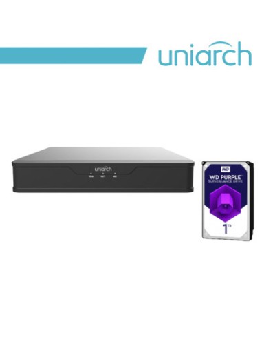 NVR Uniarch 16 Canali 8 Megapixel,16 Porte PoE,1 HardDisk 1T Uniarch