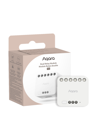 Aqara Modulo Relè Doppio T2 Zigbee - Luci/prese/tapparel/garage + contatto pulit